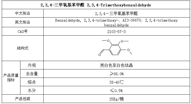 三甲氧基苯甲醛简介